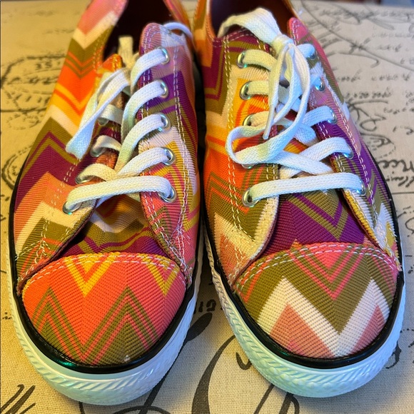 Converse x Missoni Chuck Taylor Sneakers Multicolored Zigzag Pattern NWOT - Picture 10 of 15